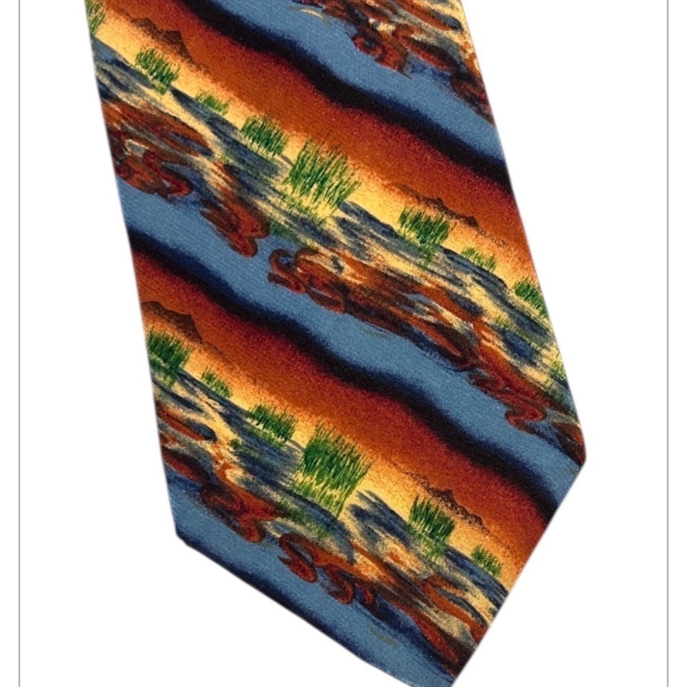 J. Garcia Artistic Red and Blue Tie 56”